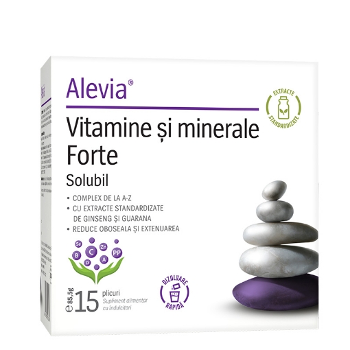 Alevia Vitamine si Minerale Forte Solubil - 15 plicuri