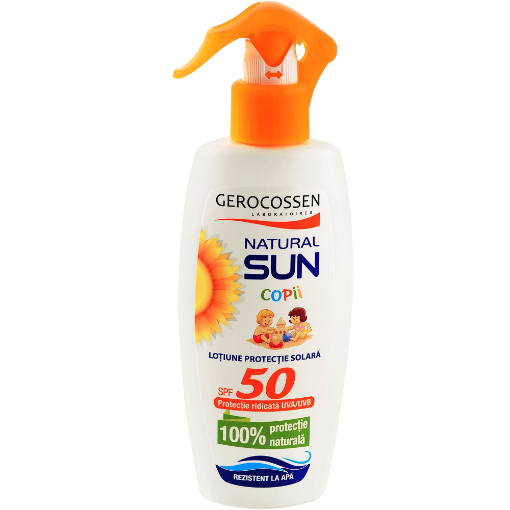 Gerocossen Natural Sun Lotiune de plaja pentru copii SPF50 spray - 200ml