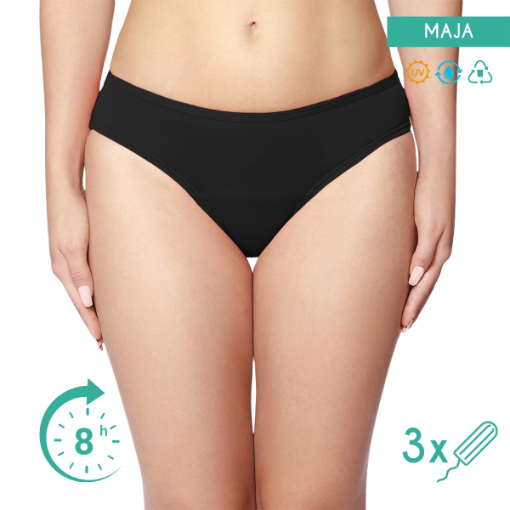 FemiEko Slip menstrual sustenabil /negru S - 1 pereche