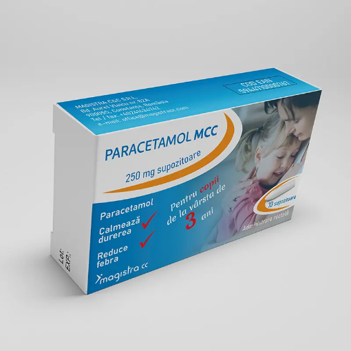 Poza cu Paracetamol MCC 250mg - 10 supozitoare Magistra