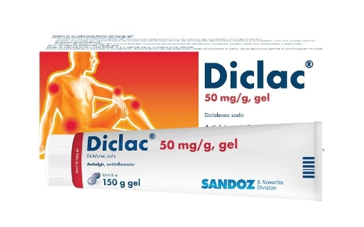 Diclac 50mg/g gel diclofenac sodic - 150 grame Sandoz