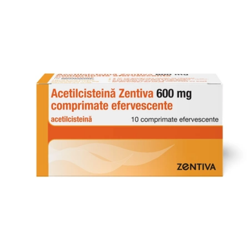 Poza cu Acetilcisteina 600mg - 10 comprimate efervescente Zentiva
