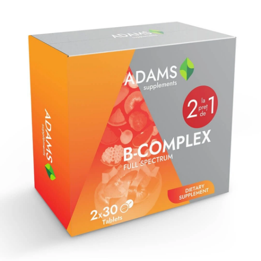 Poza cu Adams Vision B-complex - 30 tablete (pachet promo 1+1)