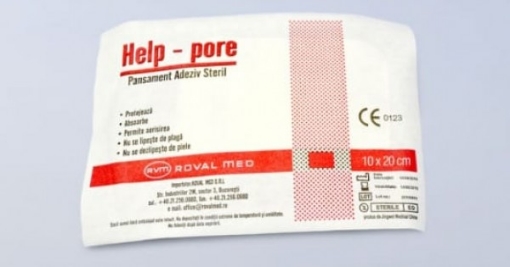 Help-Pore Pansament adeziv steril 20cm/10cm - 1 bucata RovalMed