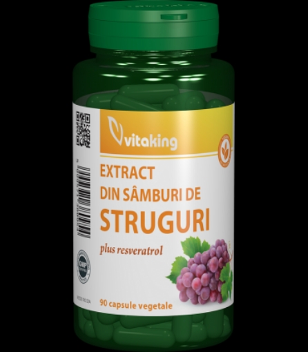 Vitaking Extract din samburi de struguri cu resveratrol - 90 capsule vegetale