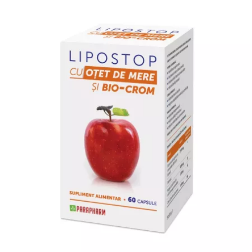 Lipostop cu otet de mere si bio-crom - 60 capsule Quantum Pharm