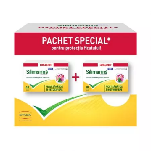 Walmark Silimarina Forte - 60 comprimate filmate (pachet promo + 30 comprimate filmate)