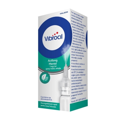 Poza cu Vibrocil Actilong Mentol 1mg/ml spray nazal - 10ml